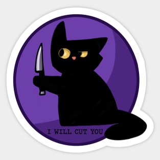 Murder Cat - Stabby Version Sticker